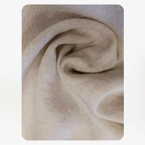 Talbots 100% Linen Embroidered Oatmeal  Maxi Wrap Skirt Size 10 - Picture 8 of 9